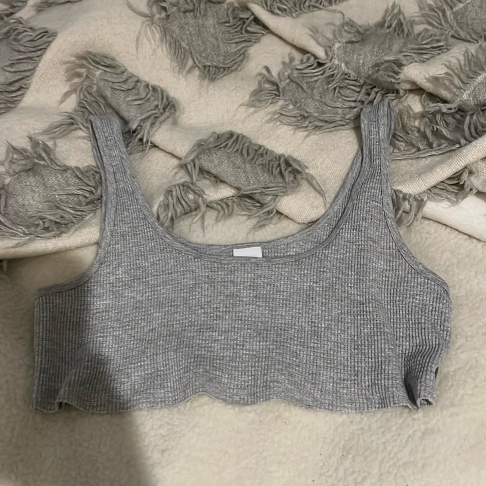 Tna grey waffle top